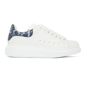 Alexander McQueen White Sneakers with Blue Detail
